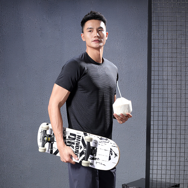 Fashion 2022 Fitness T-shirt Solid Color O-neck Silk Short Sleeve Summer Quick Drying Men's Outdoor Tights Gym Shirt Clothing, Black
Fashion 2022 Fitness T-shirt Solid Color O-neck Silk Short Sleeve Summer Quick Drying Men's Outdoor Tights Gym Shirt Clothing, Black