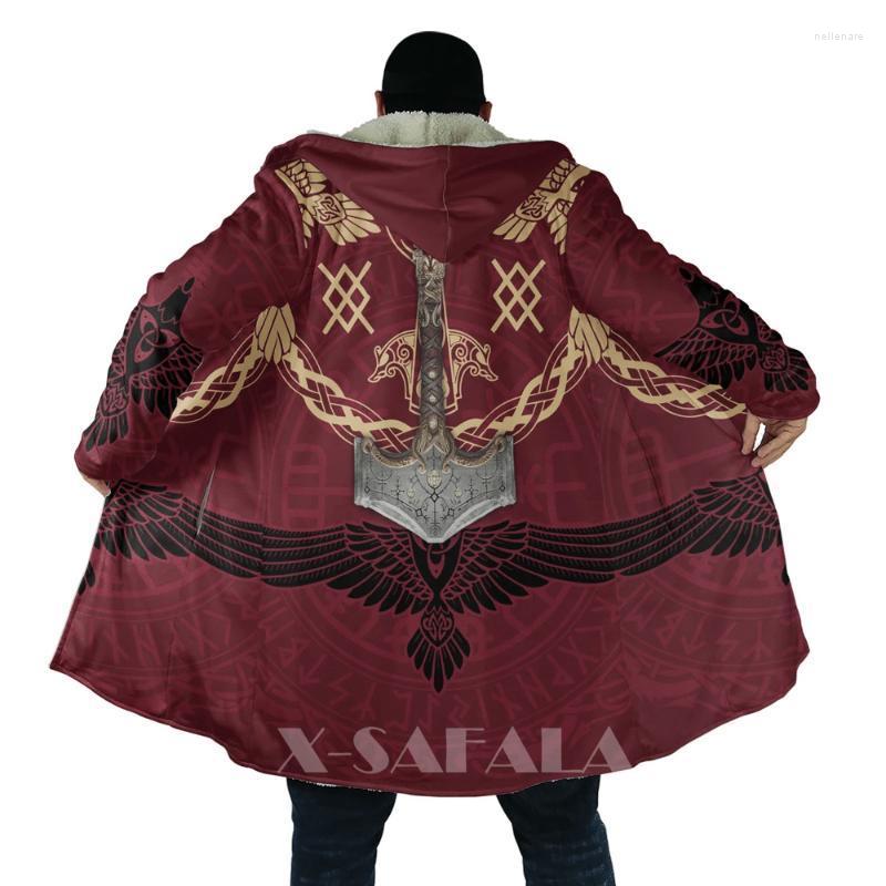 Men' Wool & Blends Viking Totem Crow Eagle All Over 3D Printed Overcoat Thick Warm Hooded Cloak Coat For Men Windproof Fleece Unisex CasuaM, D210
Men' Wool & Blends Viking Totem Crow Eagle All Over 3D Printed Overcoat Thick Warm Hooded Cloak Coat For Men Windproof Fleece Unisex CasuaM, D210