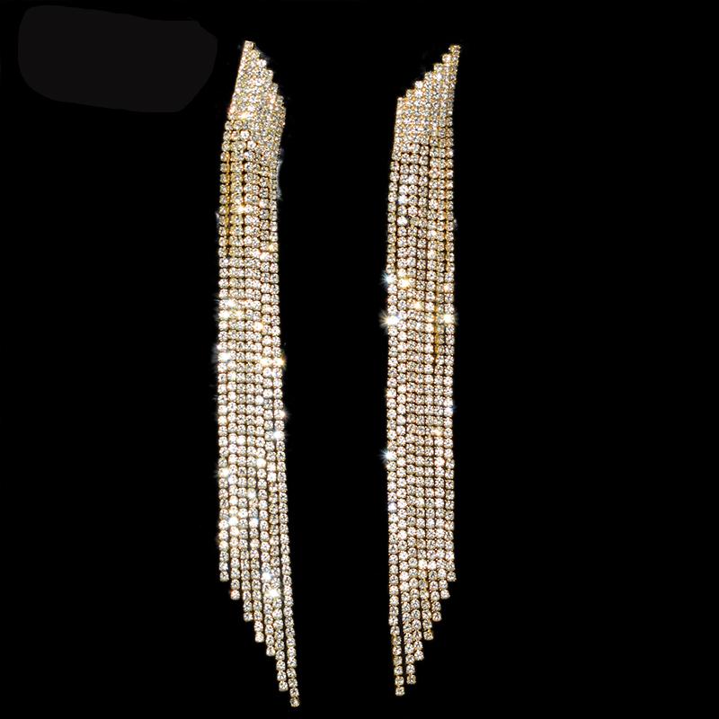 Dangle & Chandelier High Quality Tassel Imported Luxury Crystal Long Gold Drop Earrings Fashion Jewelry For Women Wedding Party GiftDangle
Dangle & Chandelier High Quality Tassel Imported Luxury Crystal Long Gold Drop Earrings Fashion Jewelry For Women Wedding Party GiftDangle
