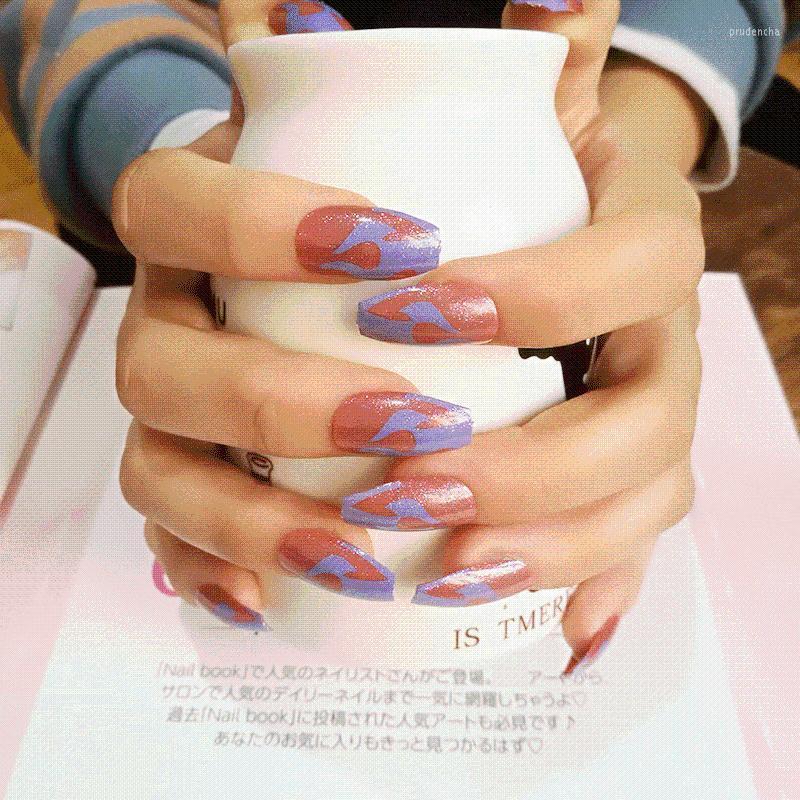 False Nails 24pcs/Box Glamorous Flame Short Ballet Wearable Fake Full Coverage Detachable Finished Ladies Daily Manicure Prud22, 06
False Nails 24pcs/Box Glamorous Flame Short Ballet Wearable Fake Full Coverage Detachable Finished Ladies Daily Manicure Prud22, 06