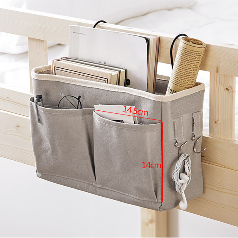 Baby Bed Side Pouch Nappy Holder Crib Storage Organizer Bedside Storage Bag Hanging Caddy Bedside Toy Pockets Infant Accessories 220531