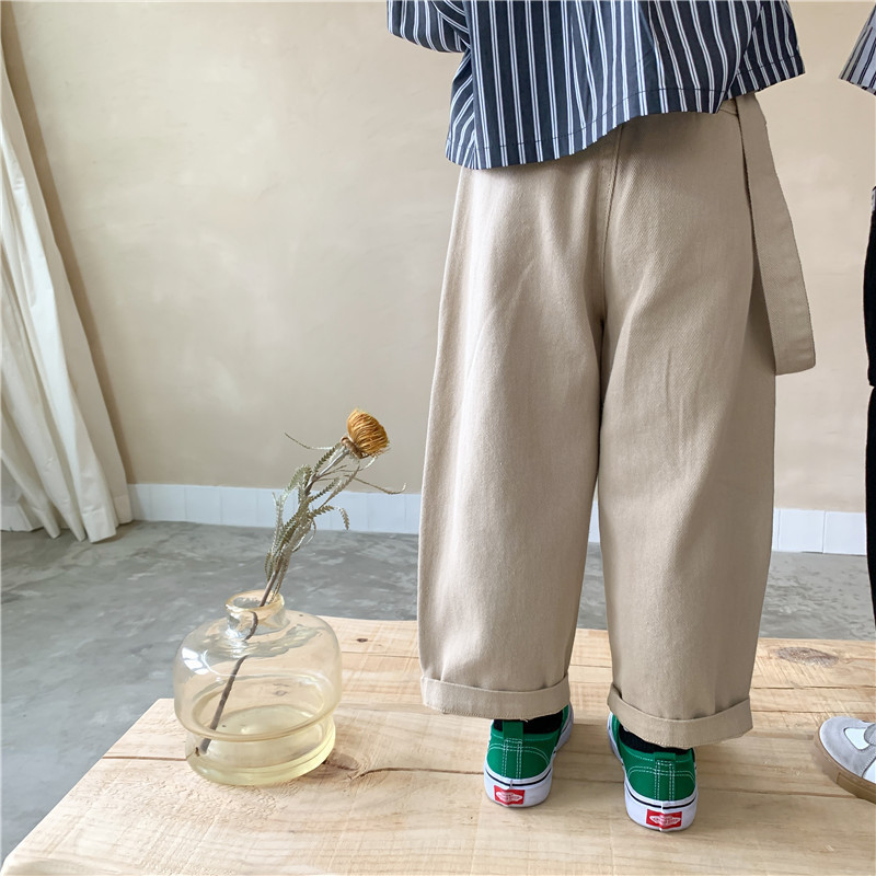 Spring Autumn unisex Children 2 colors cargo pants Kids cotton casual trousers 220512