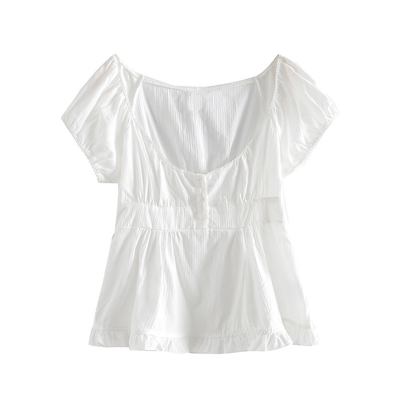 PUWD Slim Girls Sweet Tshirts Summer Fashion Ladies Stylish Soft Cotton Short Tees Vintage Women Cute Tops Chic 220321