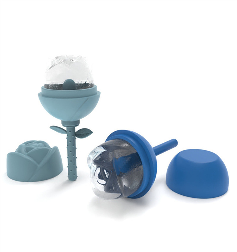 Skin Care Beauty Lifting Contouring Rose Silicone Ice Cube Trays Globe Ice Balls Face Ice Massager Facial Roller Rodillo Facial Masajeador De Hielo Ei