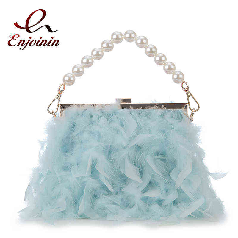 Luxury Feather Purses and Handbags for Women Party Evening Clutch Bag Shoulder Bag Pearl Chain Designer Wedding Bag 12 Colors T220727, Light blue
Luxury Feather Purses and Handbags for Women Party Evening Clutch Bag Shoulder Bag Pearl Chain Designer Wedding Bag 12 Colors T220727, Light blue