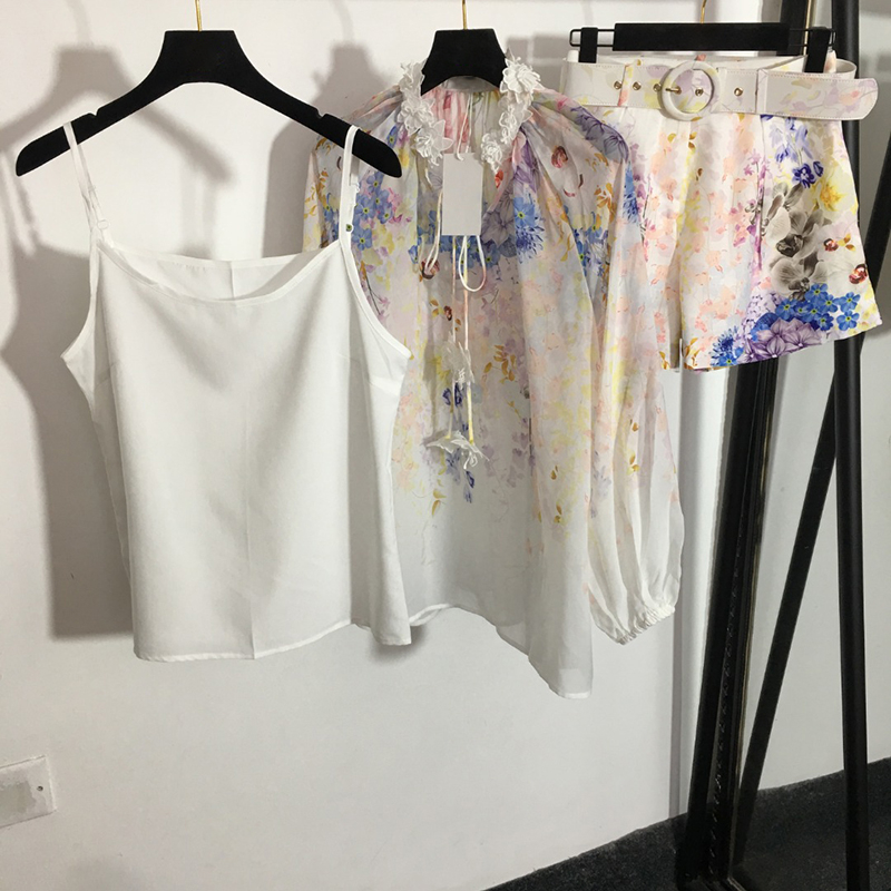 Vintage Floral Womens Tops Long Sleeve T Shirts Shorts Set Summer Street Style Tops with Bottom Camis, With label #20222740
Vintage Floral Womens Tops Long Sleeve T Shirts Shorts Set Summer Street Style Tops with Bottom Camis, With label #20222740