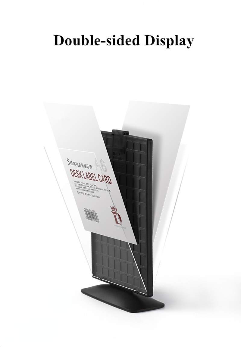A5 148X210mm Plastic Sign Holder Table Card Display Plastic Upright Menu Holder Stand Poster Picture Frame