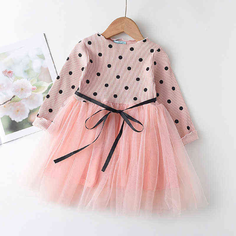 Melario Girls Dresses Autumn Casual Baby Girls Clothes Kids Dresses for Girls Cotton Mesh Birthday Princess Dress New Daily Wear Y220510