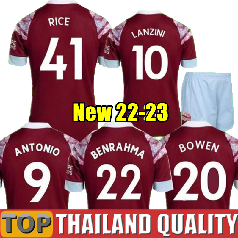22 23 West Hams BOWEN RICE Soccer Jerseys BENRAHMA LANZINI ANTONIO YARMOLENKO NOBLE FORNALS DAWSON Vlasic SOUCEK 2022 Football Shirt Men Kids Kit uniform, 22/23 home - men
22 23 West Hams BOWEN RICE Soccer Jerseys BENRAHMA LANZINI ANTONIO YARMOLENKO NOBLE FORNALS DAWSON Vlasic SOUCEK 2022 Football Shirt Men Kids Kit uniform, 22/23 home - men