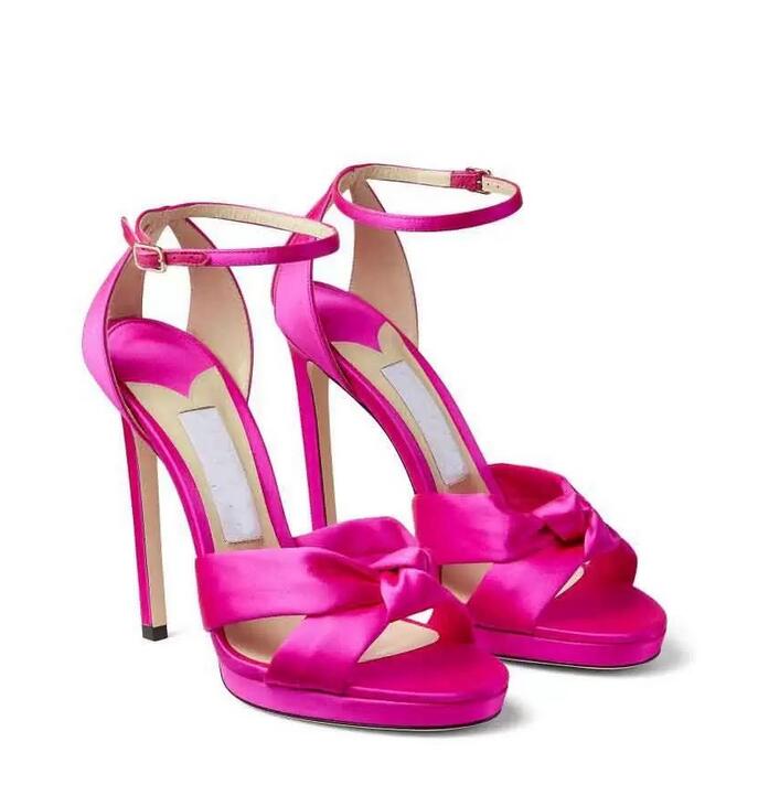 Elegant Lady Wedding Dress Rosie Platform Sandals Shoes Lady Pearls Ankle Strap Brands Summer High Heels Women's Walking With BoxEU35-43