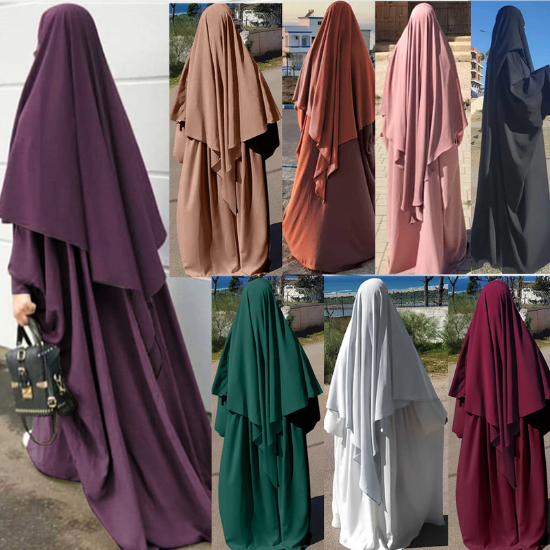 Eid Prayer Garment Khimar Hijab Long Ramadan Muslim Arabic Hijabs Women Abayas Tops Abaya Jilbab Islam Clothing Niqab Burqa