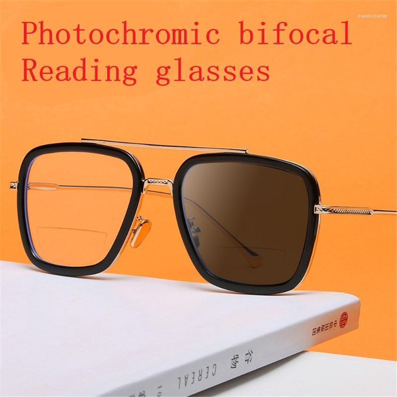 Sunglasses Business Pochromic Bifocals Reading Magnifier For Men Look Near Far Presbyopic Glasses Metal Frame UV400 NXSunglasses
Sunglasses Business Pochromic Bifocals Reading Magnifier For Men Look Near Far Presbyopic Glasses Metal Frame UV400 NXSunglasses