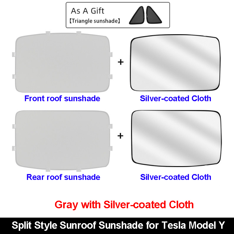 Split Style Sun Roof Shade for Tesla Model Y 3 2022 2021 Sunroof Sunshade Model3 ModelY Accessories Skylight Protector UV Blind Shading Car Privacy Pr