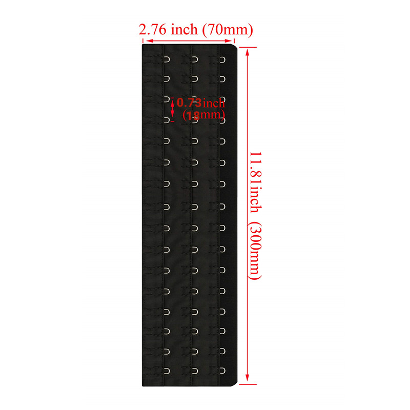 Women's Intimates Accessories Latex Corset Extension Buckle Adjustable Hook and Eyes Extender 3 Rows Bra Straps Corsets Accessory Wholesale