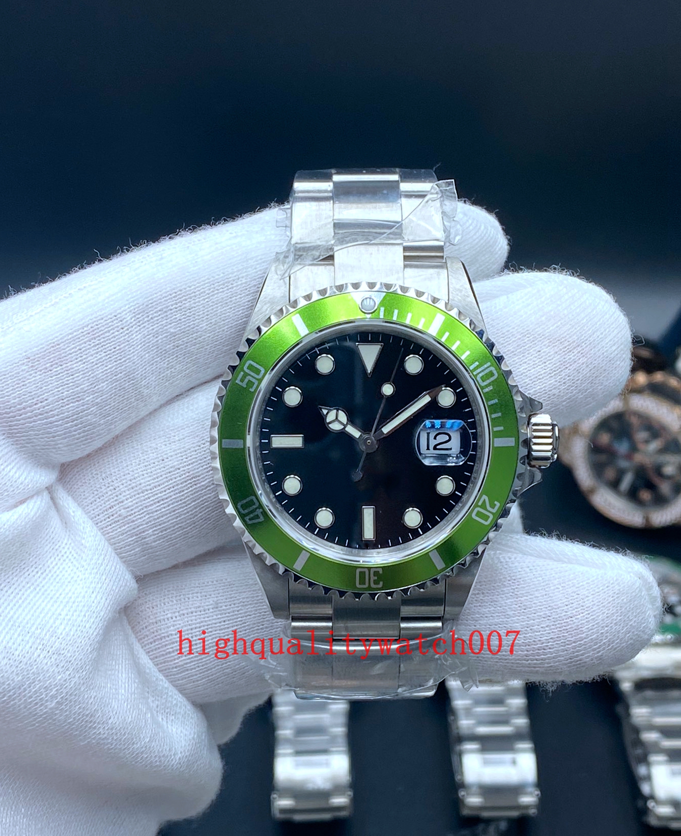 new version men Watch Black Dial green bezel 40mm 16610LV Sapphire Glass Vintage 2813 Movement Stainless Steel bracelet Mechanical Automatic Mens Watches
new version men Watch Black Dial green bezel 40mm 16610LV Sapphire Glass Vintage 2813 Movement Stainless Steel bracelet Mechanical Automatic Mens Watches