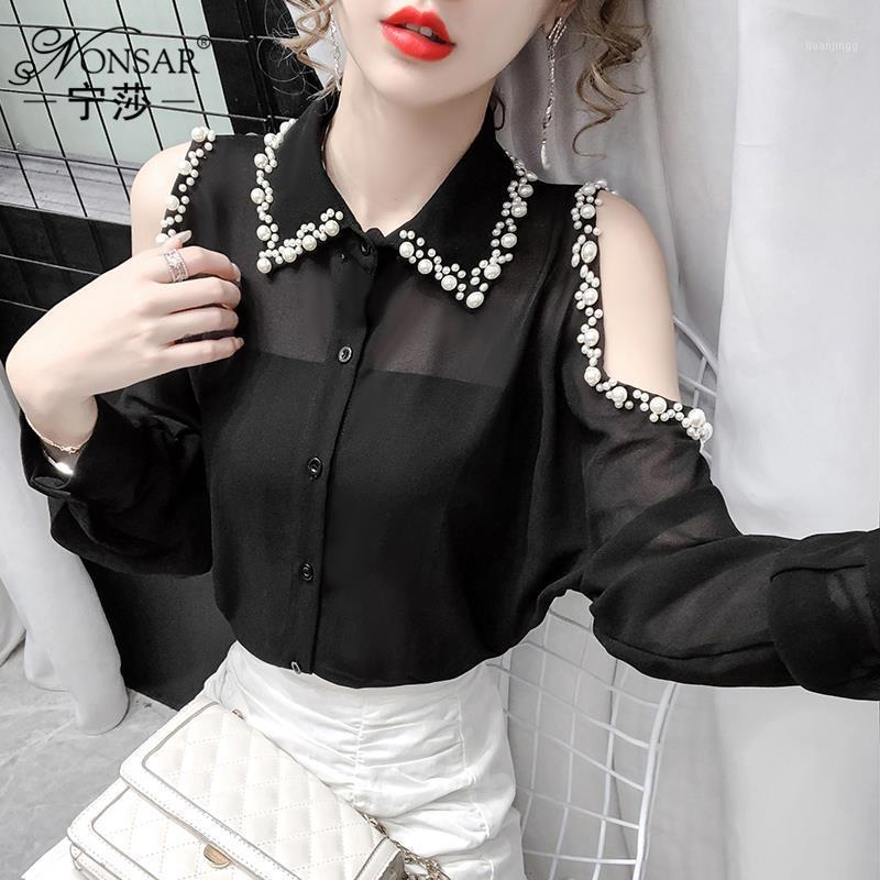 Women' Blouses & Shirts Blouse Women Autumn Loose Long Sleeve Beaded Chiffon Blusas Mujer De Moda, Black
Women' Blouses & Shirts Blouse Women Autumn Loose Long Sleeve Beaded Chiffon Blusas Mujer De Moda, Black