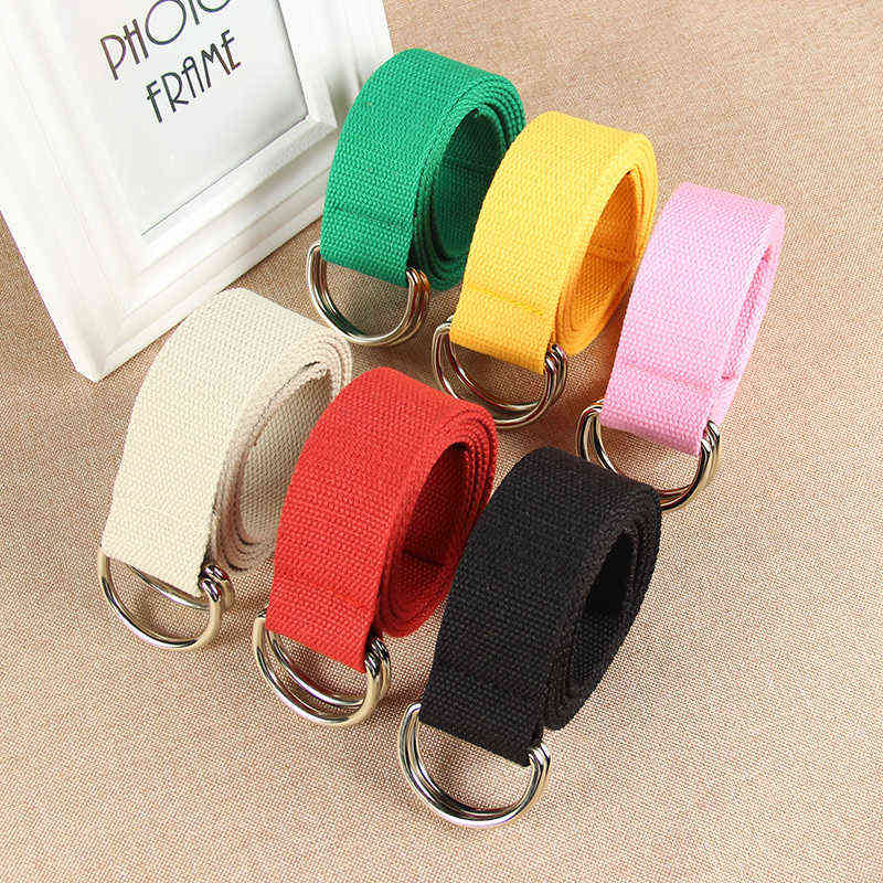 Simple Solid Cotton Canvas All-match Waist Straps Women Canvas Belt D Shaped Double Ring Buckle Waistband Fashion Y220419, Black
Simple Solid Cotton Canvas All-match Waist Straps Women Canvas Belt D Shaped Double Ring Buckle Waistband Fashion Y220419, Black