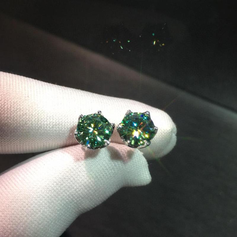 Stud Silver Diamond Pass Test D Color Green Moissanite Earrings VVS1 Gift For GirlsStud
Stud Silver Diamond Pass Test D Color Green Moissanite Earrings VVS1 Gift For GirlsStud