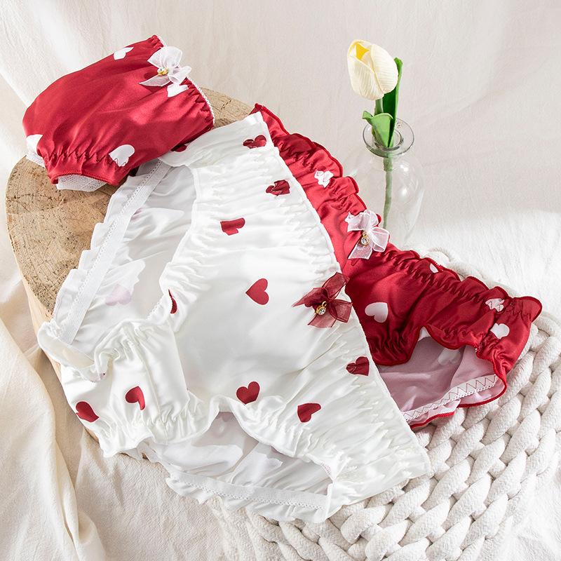 Women's Panties Love Printing Cute Milk Silk Underwear Women Pattern Nylon Lolita Fashion Kawaii Sexy Bow Breathable Mid-RiseWomen's, White
Women's Panties Love Printing Cute Milk Silk Underwear Women Pattern Nylon Lolita Fashion Kawaii Sexy Bow Breathable Mid-RiseWomen's, White