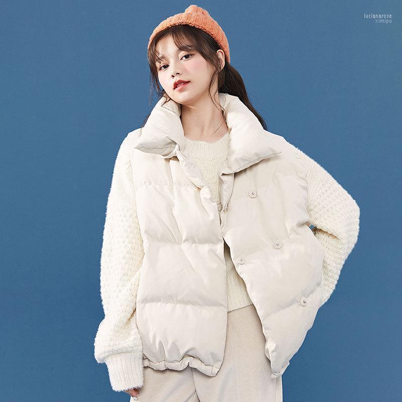 Korean Women' Cotton-padded Autumn /Winter Vest Casual Fashion Solid Color Double Breasted Jacket Vests Luci22, Apricot
Korean Women' Cotton-padded Autumn /Winter Vest Casual Fashion Solid Color Double Breasted Jacket Vests Luci22, Apricot