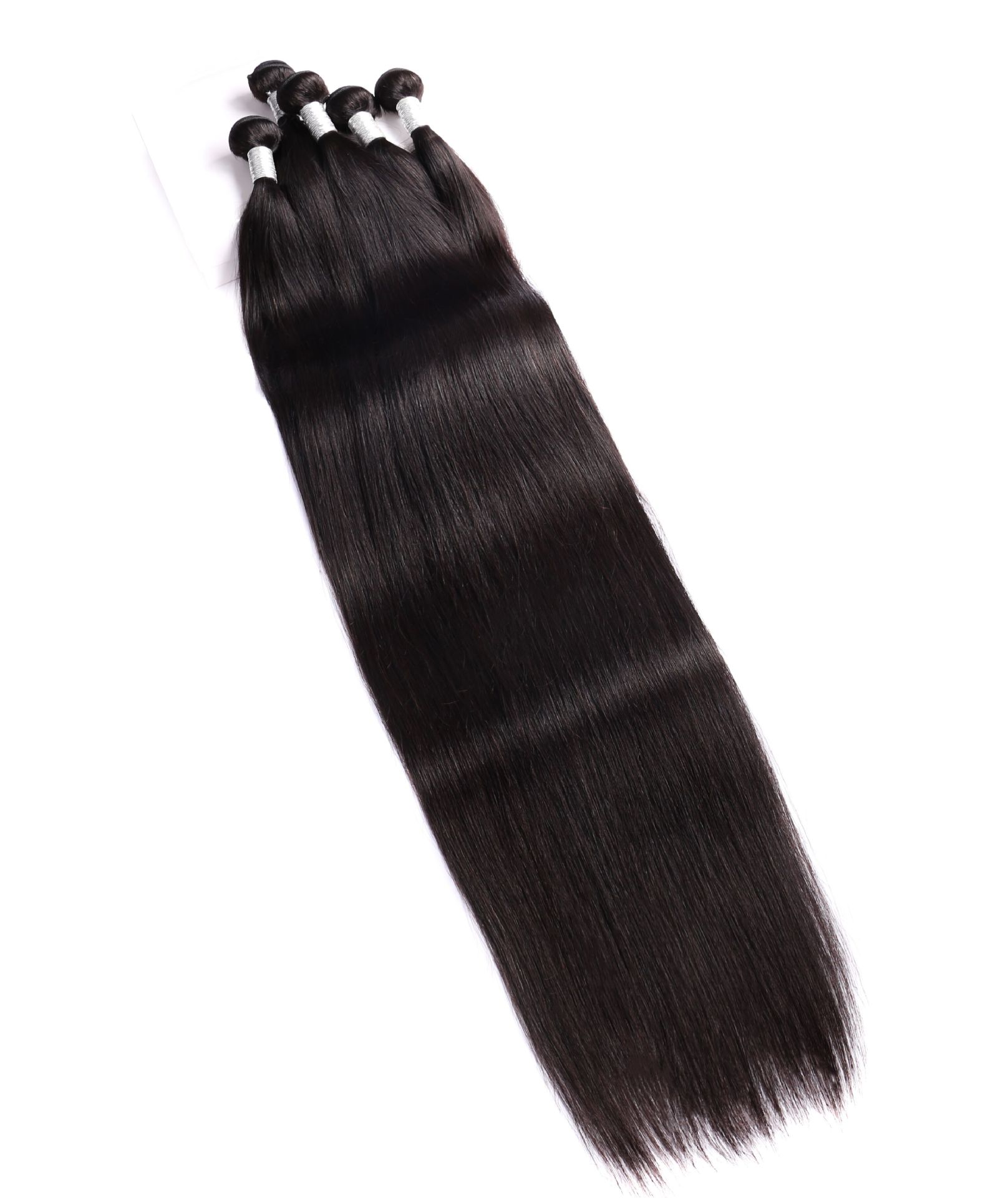 Long Length hair32 34 36 38 40 Inch Wholesale Soft Brazilian Hair Weaves Human Hairs Extension 1B Natural Black Color 100g/Bundle