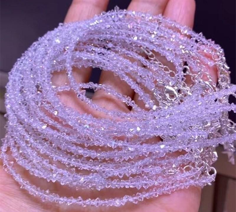Chains SET White Herkimer Diamond Baroque Faceted 2-4mm Chocker Necklace BraceletChains
Chains SET White Herkimer Diamond Baroque Faceted 2-4mm Chocker Necklace BraceletChains
