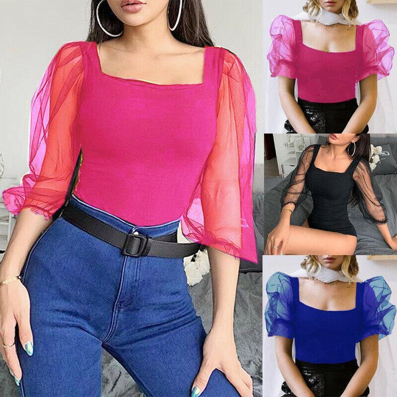Women Long Mesh Sleeve See Through Bodysuit Romper Off Shoulder Patchwork Puff Tulle T-shirts OL Party Blouse Jumpsuit Women' Blouses & Shi, Black
Women Long Mesh Sleeve See Through Bodysuit Romper Off Shoulder Patchwork Puff Tulle T-shirts OL Party Blouse Jumpsuit Women' Blouses & Shi, Black