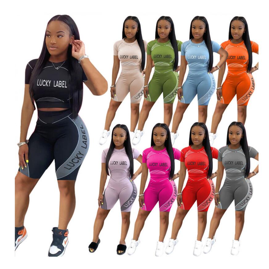 Lucky Label Print Shorts Sets Tracksuits Women Summer 2 Piece Outfit Clothes Elastic T Shirts Biker Shorts Active Wear 7256, Mix color
Lucky Label Print Shorts Sets Tracksuits Women Summer 2 Piece Outfit Clothes Elastic T Shirts Biker Shorts Active Wear 7256, Mix color
