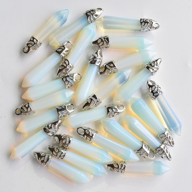 natural amethysts lapis lazuli rose quartz tiger eye stone pillar charms pendants for jewelry making Findings
