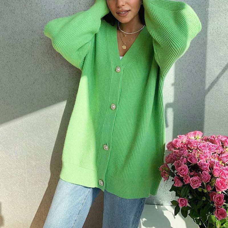 Women's Knits & Tees 2022 Autumn Winter Green Cardigan Oversized Women Long Sleeve Button Casual Loose Knitted Sweater Fashion Perf22, Pink
Women's Knits & Tees 2022 Autumn Winter Green Cardigan Oversized Women Long Sleeve Button Casual Loose Knitted Sweater Fashion Perf22, Pink