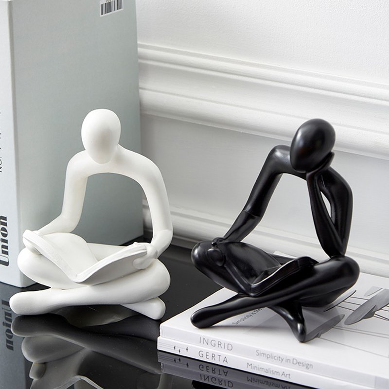 Abstract Figurines for Indoor Home Decoration Accessories for Living Room Resin Charms Flatback Human Model Office Desk Decor