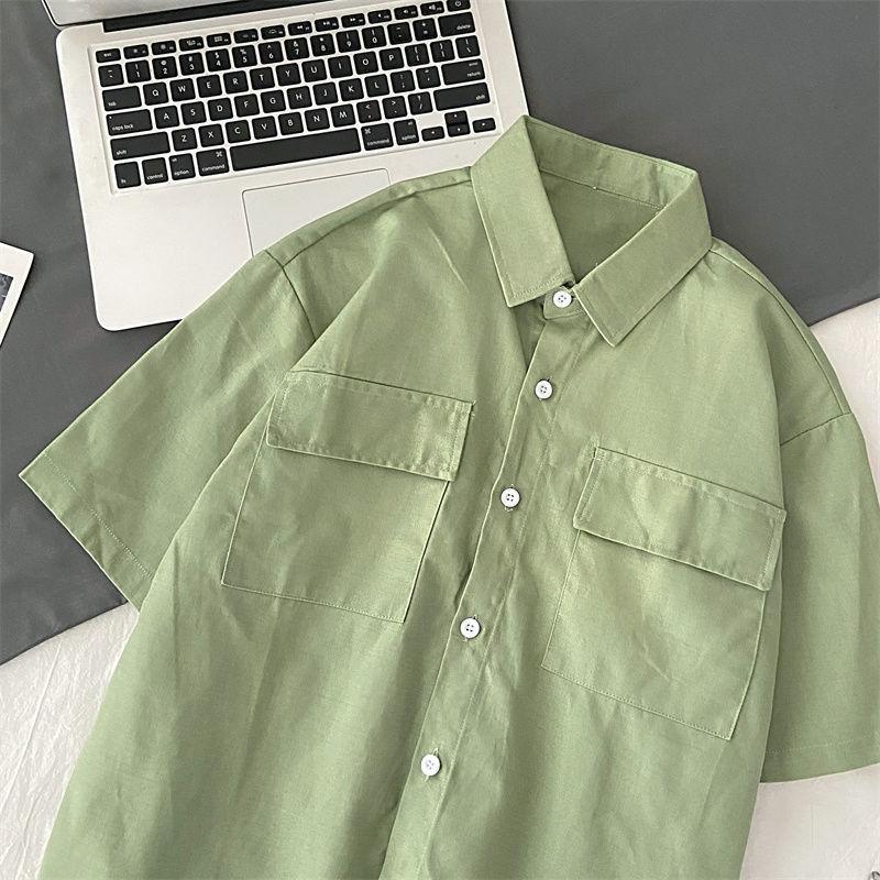 Women's Blouses & Shirts Solid Color Loose Short Sleeve Button Up Shirt Womens Tops 2022 Summer Korean Fashion Casual Streetwear Camisas De, Black tshirt
Women's Blouses & Shirts Solid Color Loose Short Sleeve Button Up Shirt Womens Tops 2022 Summer Korean Fashion Casual Streetwear Camisas De, Black tshirt