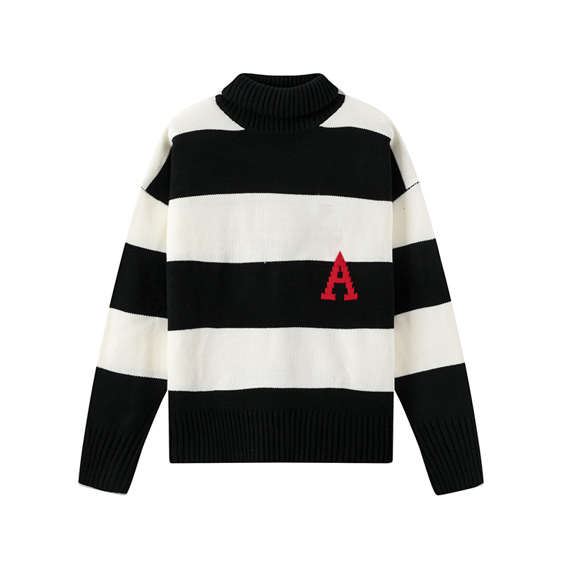 Top Designer High Quality Turtleneck Pullover Sweater Couple Striped Sweater Street Letter Print Embroidered Knit Jacket coat
Top Designer High Quality Turtleneck Pullover Sweater Couple Striped Sweater Street Letter Print Embroidered Knit Jacket coat