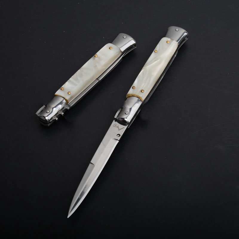 9 Inch Italian Godfather Mafia Stiletto Tactical Folding Knife 440C Steel Blade Shell Handle Automatic Camping Hunting Survival EDC Tools
9 Inch Italian Godfather Mafia Stiletto Tactical Folding Knife 440C Steel Blade Shell Handle Automatic Camping Hunting Survival EDC Tools