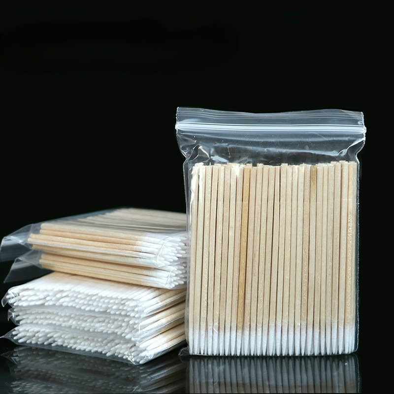 Disposable Cotton Swab Lint Free Micro Brushes Wood Cotton Buds Swabs Ear Clean Stick Eyelash Extension Glue Removing Tool, 100pcs 1 packs
Disposable Cotton Swab Lint Free Micro Brushes Wood Cotton Buds Swabs Ear Clean Stick Eyelash Extension Glue Removing Tool, 100pcs 1 packs