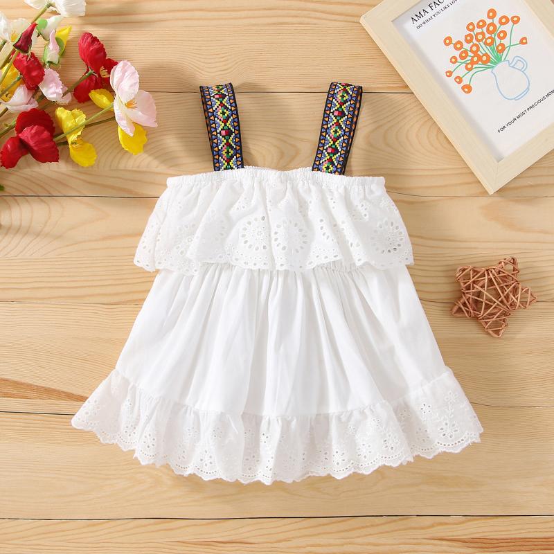 Girl's Dresses CitgeeSummer Solid Infant Born Girls Princess A-Line Dress Print Wide Shoulder Straps Ruffles Lace Patchwork Loose ClothesGir, As pic
Girl's Dresses CitgeeSummer Solid Infant Born Girls Princess A-Line Dress Print Wide Shoulder Straps Ruffles Lace Patchwork Loose ClothesGir, As pic