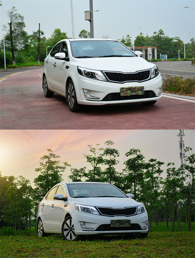 Head Lights For Kia K2 RIO LED Headlight 2011-2014 LED Dynamic Turn Signal Front Light DRL Headlights Assembly