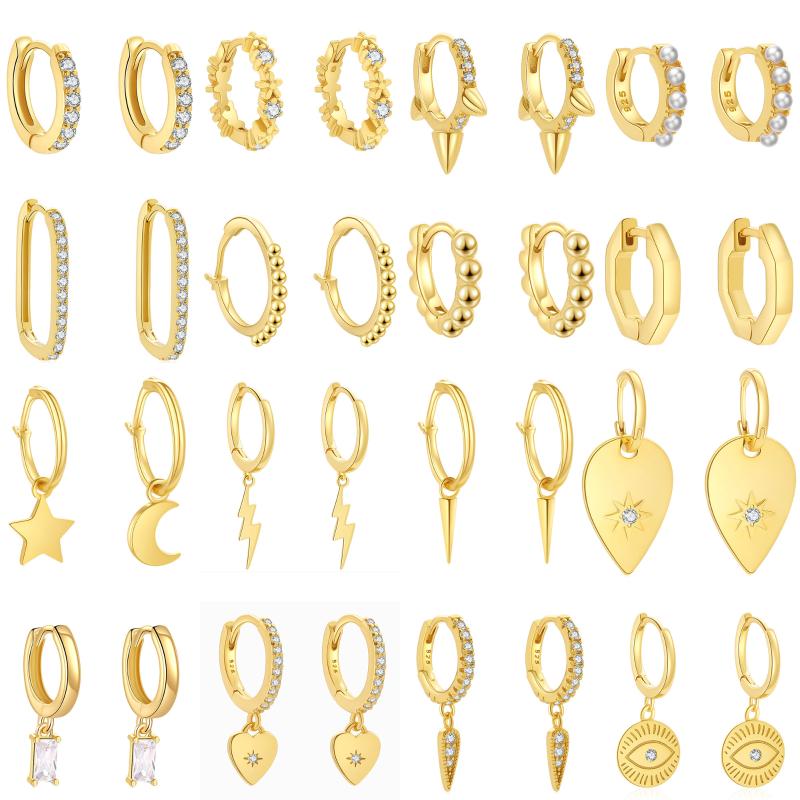 Hoop & Huggie Luxury 18K Gold-plated Ear Cartilage Earrings For Women Exquisite Zircon Circle Earring Fashion Jewelry Pendientes
Hoop & Huggie Luxury 18K Gold-plated Ear Cartilage Earrings For Women Exquisite Zircon Circle Earring Fashion Jewelry Pendientes