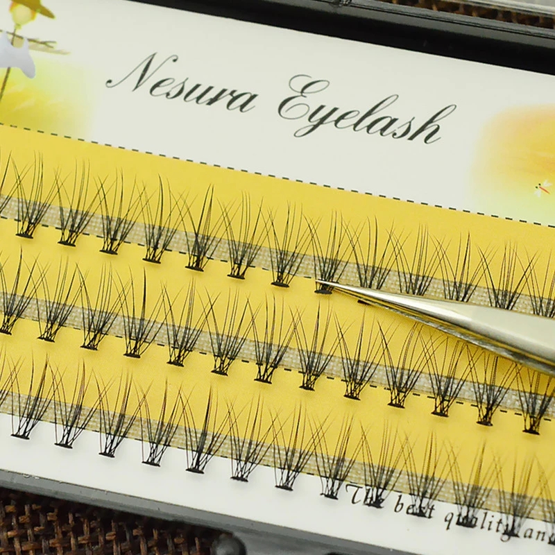 

Eyelashes 60 Bundles Faux Mink Hair 10D Natural Long 3D Russian Volume eyes Eyelash Extension Individual Cluster Grafting False Lashes Makeup Cilia wholesale