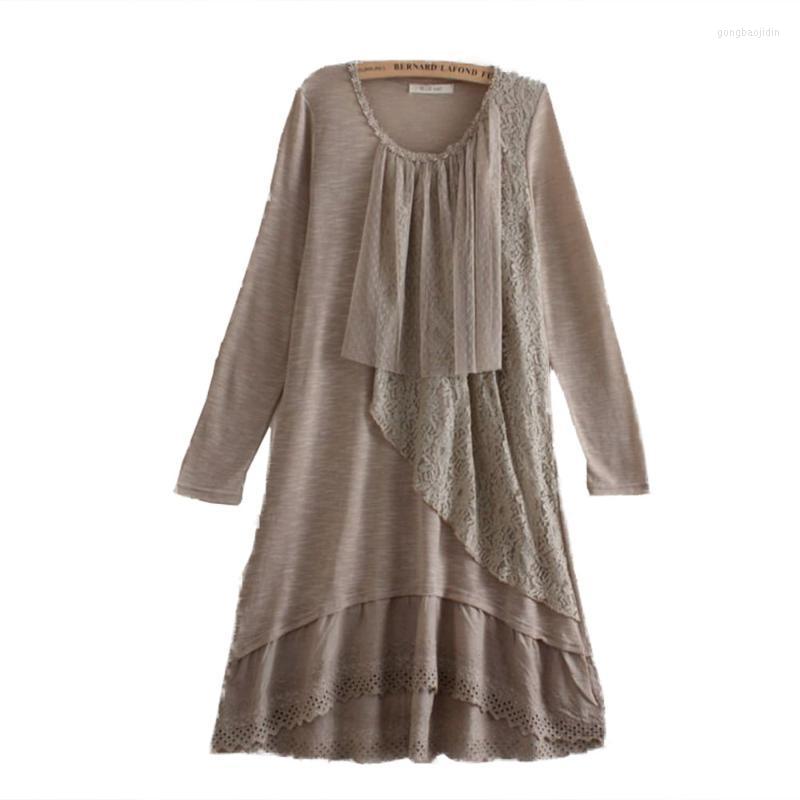 Casual Dresses 2022 Women Autumn Harajuku Mori Long Sleeve Dress Lace Patchwork Cotton O Neck Short Elegant Asymmetry DressesY03643, Green
Casual Dresses 2022 Women Autumn Harajuku Mori Long Sleeve Dress Lace Patchwork Cotton O Neck Short Elegant Asymmetry DressesY03643, Green