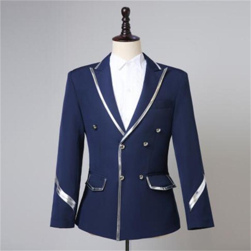 Men's Suits & Blazers Men's Set Performance Dress Host Stage Studio Theme Jackets Striped Clothes Costumes Hommes Abiti Da CerimoniaMen', Blue
Men's Suits & Blazers Men's Set Performance Dress Host Stage Studio Theme Jackets Striped Clothes Costumes Hommes Abiti Da CerimoniaMen', Blue