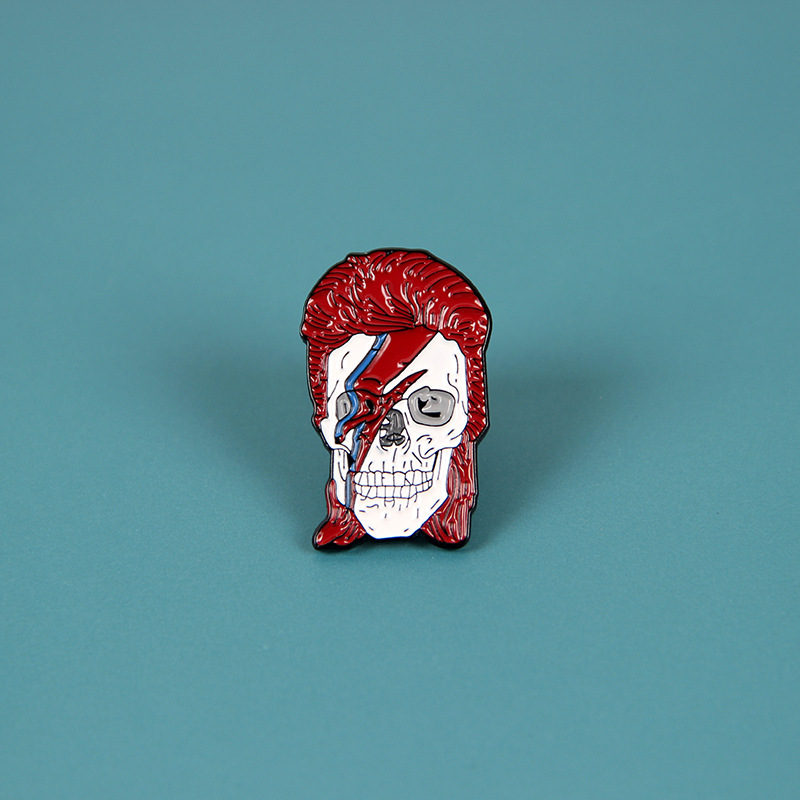 Red Blue Lightning Bolt Makeup Skull DavidXXBowie Badge Cool Skeleton Enamel Pin, As picture
Red Blue Lightning Bolt Makeup Skull DavidXXBowie Badge Cool Skeleton Enamel Pin, As picture