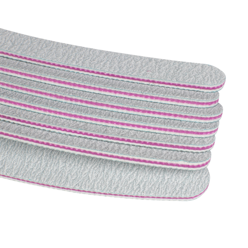 10pcs Curved File For Manicure Grey Sandpaper 100180 Sanding Polisher er Block Washable Nail Tool lime a ongle 220704
