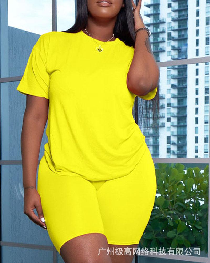 Women' Tracksuits Plain Casual Top & Shorts Set Women Summer Spring Fashion 2pcs Clothes Suit Solid Color Short Sleeve T Shirt TopsWome, Green
Women' Tracksuits Plain Casual Top & Shorts Set Women Summer Spring Fashion 2pcs Clothes Suit Solid Color Short Sleeve T Shirt TopsWome, Green