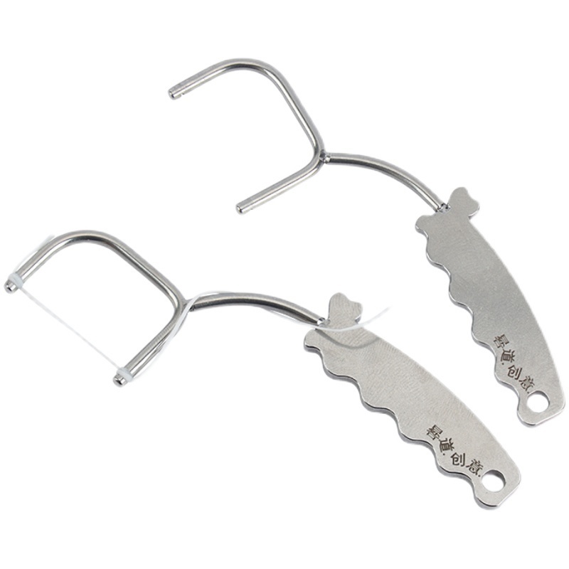 Stainless Steel Toothpick Dental Floss Reusable For Flossing Holder Portable ECO-friendly Teeth Cleaning Tools 220708
