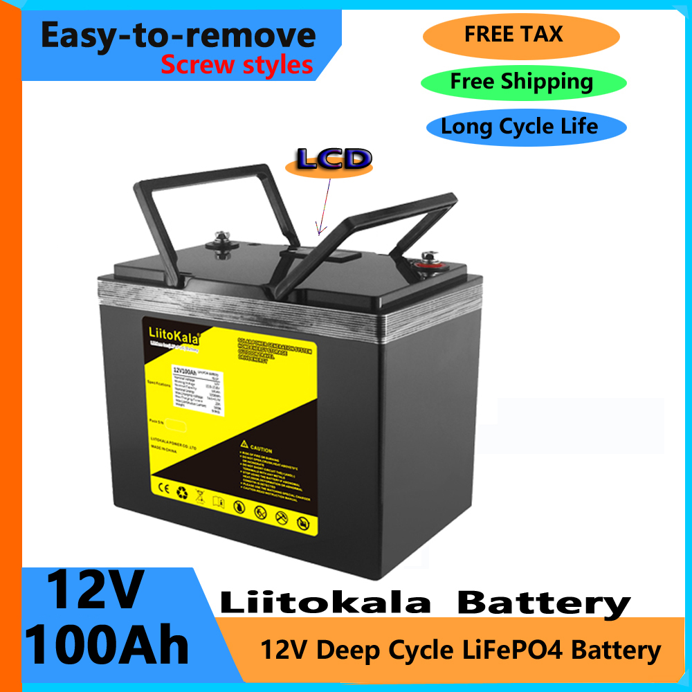 Liitokala 12V 100Ah LiFePO4 Battery Pack Grand A Battery Built-in BMS Marine Motor Agriculture Outdoor Camping Solar EU Duty Free
Liitokala 12V 100Ah LiFePO4 Battery Pack Grand A Battery Built-in BMS Marine Motor Agriculture Outdoor Camping Solar EU Duty Free