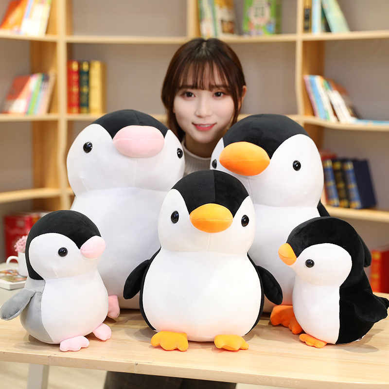 2555cm kawaii huggable soft pillow penguins plush stuffed baby doll kids toy birthday gift for children girls
