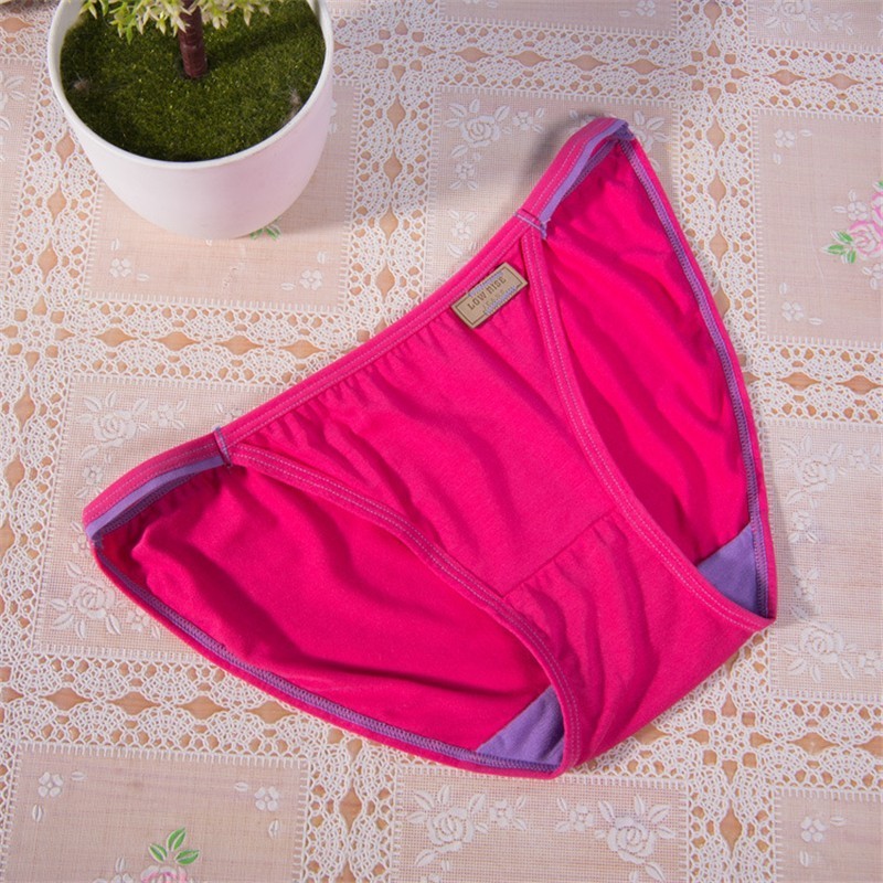 4 Pcs/set Women's Sexy Underwear String Panties Low Waist Seamless Briefs Ladies Bikini Soft Cotton Lingerie 12 Colors FUNCILAC 220511