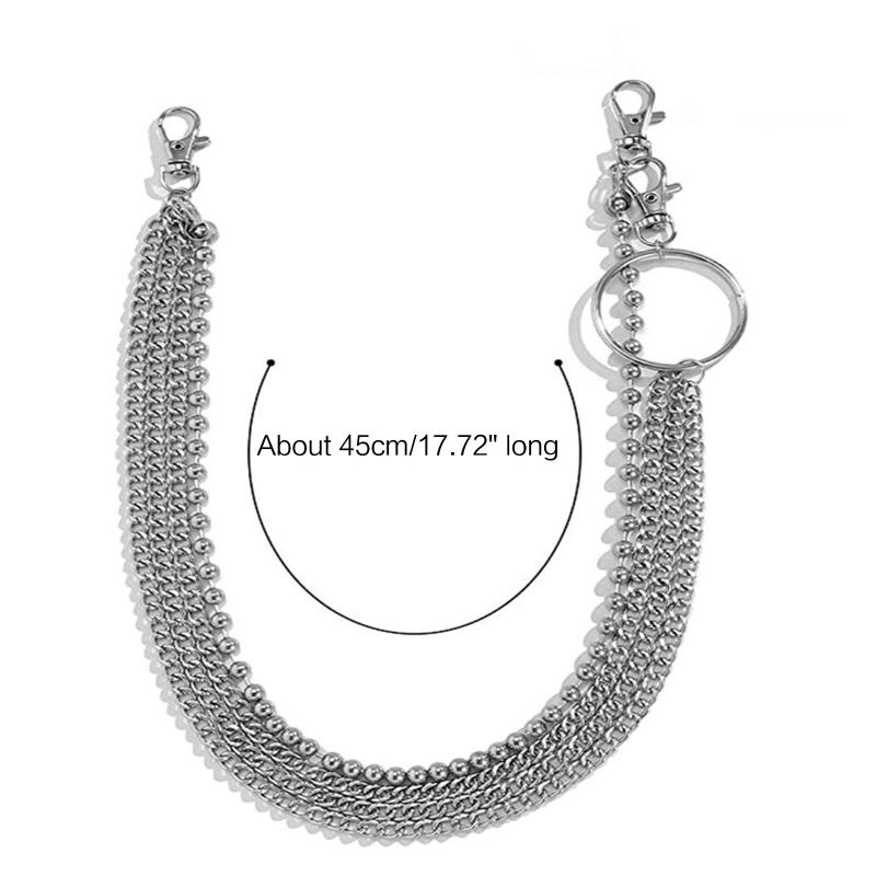 Belts Circle Shaped Pant Chain Women Multi Layer Street Metal Trousers Key Punk Hip-hop Waist Chains Belt For Jeans, Black
Belts Circle Shaped Pant Chain Women Multi Layer Street Metal Trousers Key Punk Hip-hop Waist Chains Belt For Jeans, Black