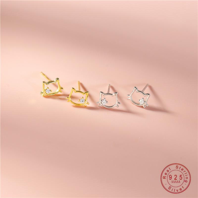 Stud Hollow Cute Cat Zircon Earrings 925 Sterling Silver 14k Gold Plated For Women Girl Jewelry AccessoriesStud
Stud Hollow Cute Cat Zircon Earrings 925 Sterling Silver 14k Gold Plated For Women Girl Jewelry AccessoriesStud